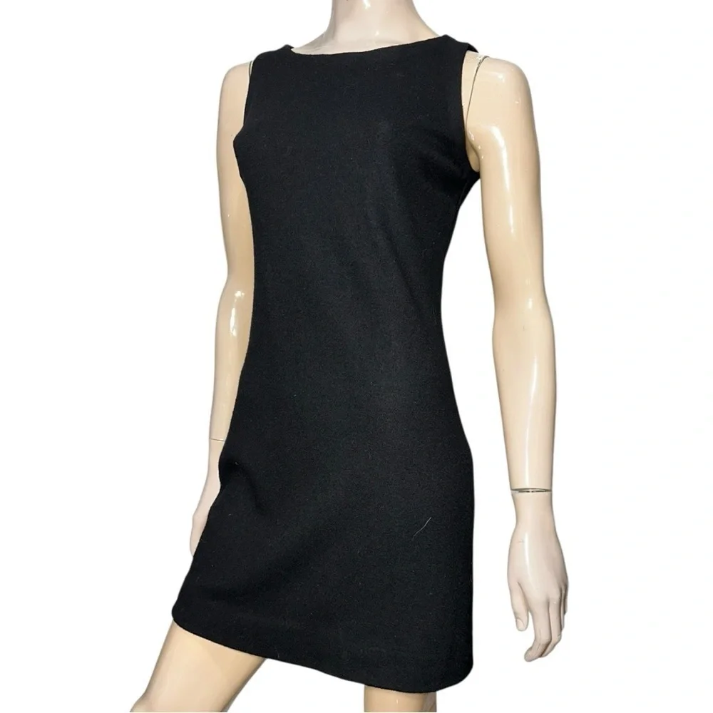 Tory Burch Women’s Size XS Black Wool Sleeveless Tank Mini Shift Dress